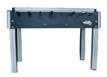 Afbeeldingen van Cub Sports Voetbaltafel StrongPlay met cover en doorlopende stangen en met glasplaat