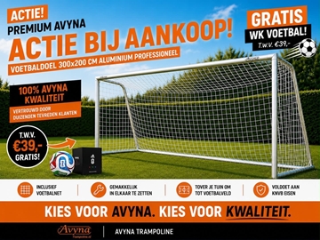 Afbeeldingen van Avyna Aluminium Voetbaldoel met hoogwaardig net