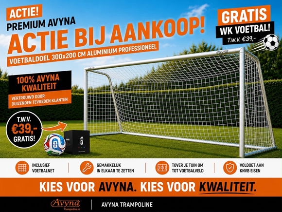 Afbeeldingen van Avyna Aluminium Voetbaldoel met hoogwaardig net